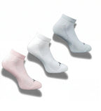 Pack of 3 Unisex Bamboo Blend Solid Low Cut Socks (Multicolor)