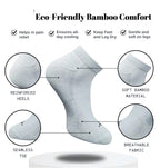 Pack of 3 Unisex Bamboo Blend Solid Low Cut Socks (Multicolor)