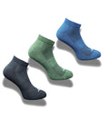 Pack of 3 Unisex Bamboo Blend Solid Low Cut Socks (Multicolor)