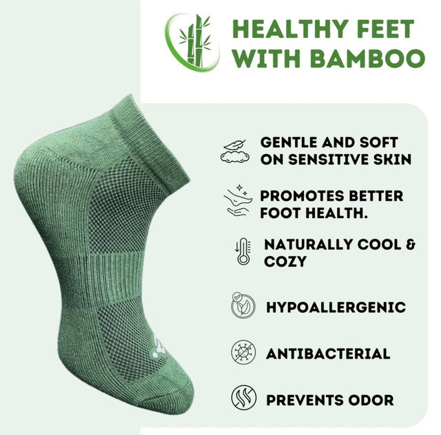 Pack of 3 Unisex Bamboo Blend Solid Low Cut Socks (Multicolor)