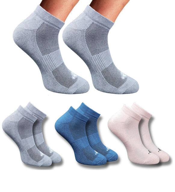 Pack of 3 Unisex Bamboo Blend Solid Low Cut Socks (Multicolor)