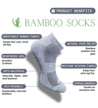 Pack of 3 Unisex Bamboo Blend Solid Low Cut Socks (Multicolor)
