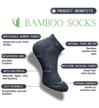 Pack of 3 Unisex Bamboo Blend Solid Low Cut Socks (Black)