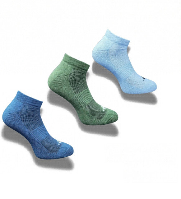 Pack of 3 Unisex Bamboo Blend Solid Low Cut Socks (Multicolor)