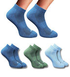 Pack of 3 Unisex Bamboo Blend Solid Low Cut Socks (Multicolor)
