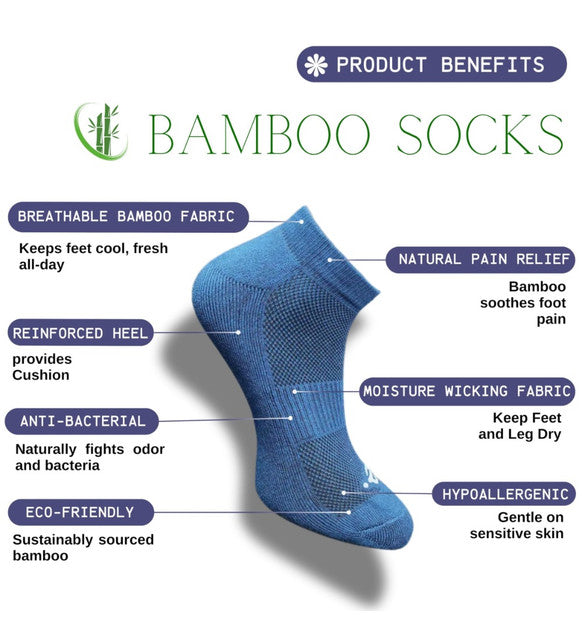 Pack of 3 Unisex Bamboo Blend Solid Low Cut Socks (Multicolor)
