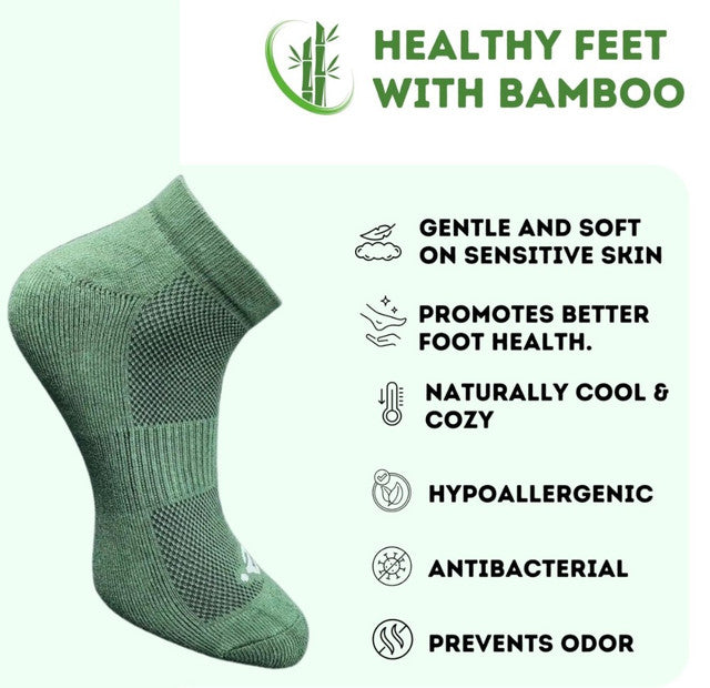 Pack of 3 Unisex Bamboo Blend Solid Low Cut Socks (Multicolor)