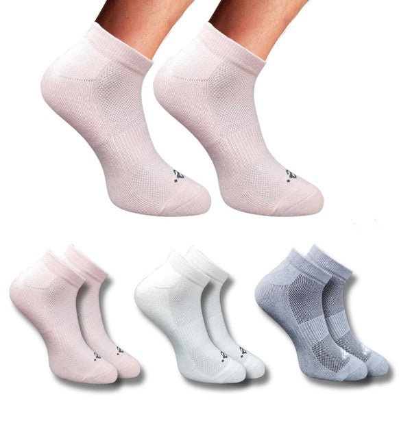Pack of 3 Unisex Bamboo Blend Solid Low Cut Socks (Multicolor)