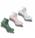 Pack of 3 Unisex Bamboo Blend Solid Low Cut Socks (Multicolor)