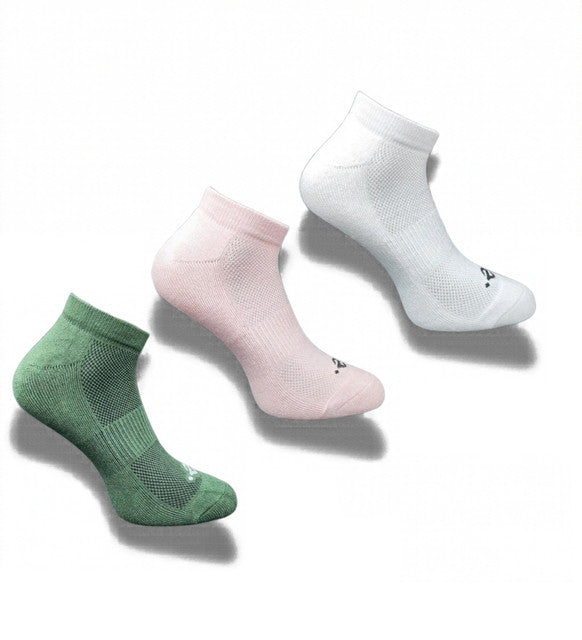 Pack of 3 Unisex Bamboo Blend Solid Low Cut Socks (Multicolor)