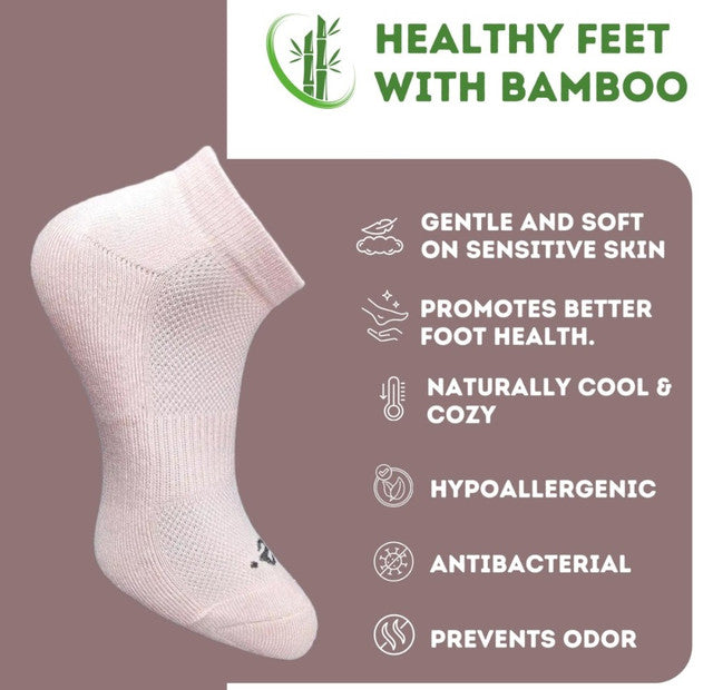 Pack of 3 Unisex Bamboo Blend Solid Low Cut Socks (Multicolor)