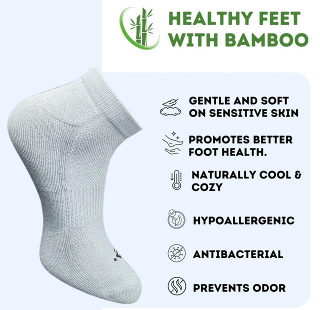 Pack of 3 Unisex Bamboo Blend Solid Low Cut Socks (Multicolor)