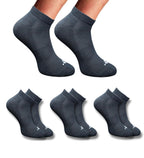 Pack of 3 Unisex Bamboo Blend Solid Low Cut Socks (Black)