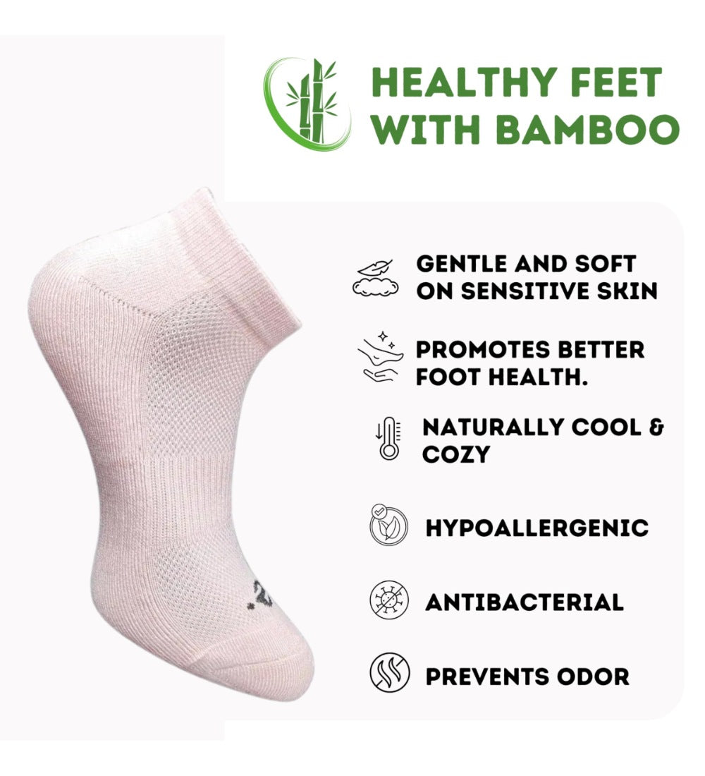 Pack of 3 Unisex Bamboo Blend Solid Low Cut Socks (Multicolor)