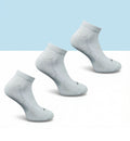 Pack of 3 Unisex Bamboo Blend Solid Low Cut Socks (Light Grey)