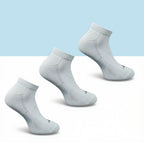 Pack of 3 Unisex Bamboo Blend Solid Low Cut Socks (Light Grey)