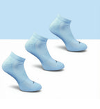 Pack of 3 Unisex Bamboo Blend Solid Low Cut Socks (Sky Blue)