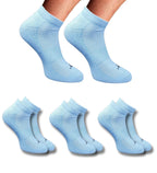 Pack of 3 Unisex Bamboo Blend Solid Low Cut Socks (Sky Blue)