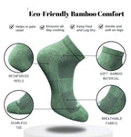 Pack of 3 Unisex Bamboo Blend Solid Low Cut Socks ( Olive)