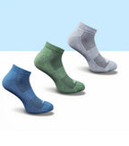 Pack of 3 Unisex Bamboo Blend Solid Low Cut Socks (Multicolor)