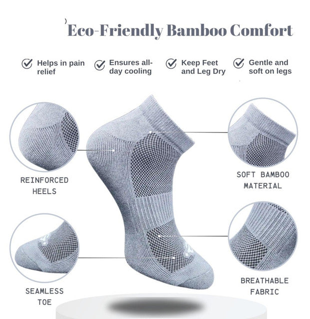 Pack of 3 Unisex Bamboo Blend Solid Low Cut Socks (Multicolor)
