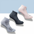 Pack of 3 Unisex Bamboo Blend Solid Low Cut Socks (Multicolor)