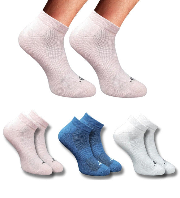 Pack of 3 Unisex Bamboo Blend Solid Low Cut Socks (Multicolor)