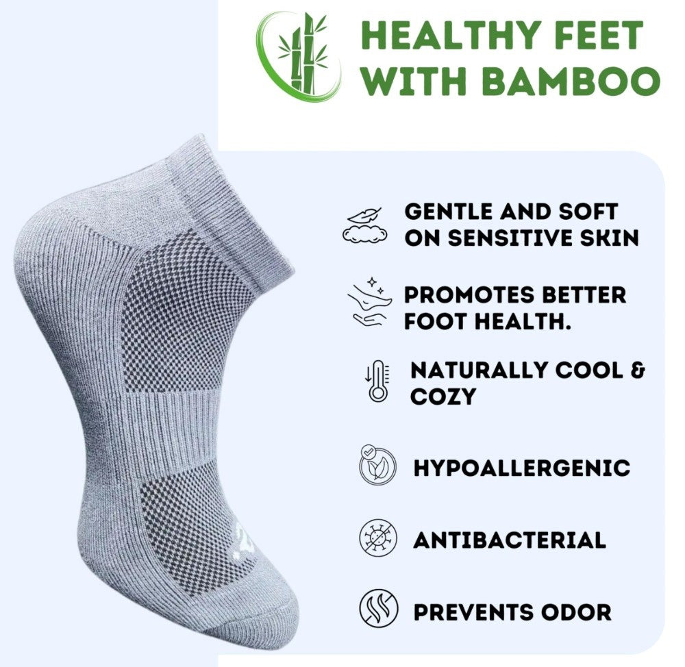 Pack of 3 Unisex Bamboo Blend Solid Low Cut Socks ( Dark Grey, Navy Blue)