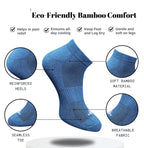 Pack of 3 Unisex Bamboo Blend Solid Low Cut Socks ( Dark Grey, Navy Blue)