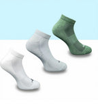 Pack of 3 Unisex Bamboo Blend Solid Low Cut Socks (Multicolor)