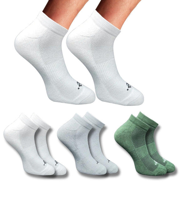 Pack of 3 Unisex Bamboo Blend Solid Low Cut Socks (Multicolor)