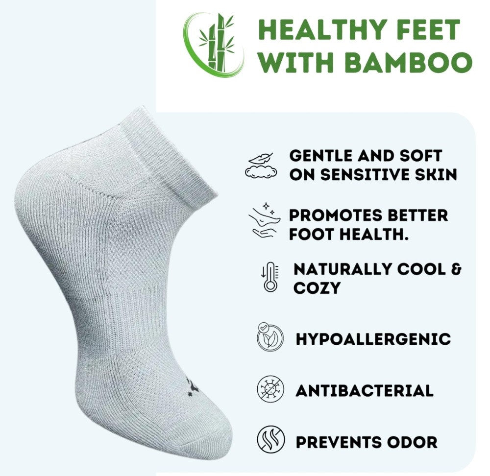 Pack of 3 Unisex Bamboo Blend Solid Low Cut Socks (Multicolor)