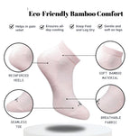 Pack of 3 Unisex Bamboo Blend Solid Low Cut Socks (Navy Blue, Light Peach)