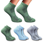 Pack of 3 Unisex Bamboo Blend Solid Low Cut Socks (Multicolor)