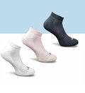 Pack of 3 Unisex Bamboo Blend Solid Low Cut Socks (Multicolor)