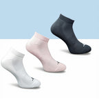 Pack of 3 Unisex Bamboo Blend Solid Low Cut Socks (Multicolor)