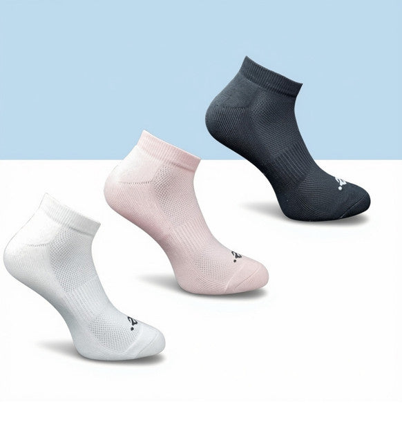 Pack of 3 Unisex Bamboo Blend Solid Low Cut Socks (Multicolor)