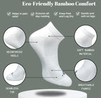 Pack of 3 Unisex Bamboo Blend Solid Low Cut Socks (Olive, Off White)