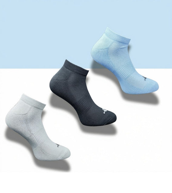 Pack of 3 Unisex Bamboo Blend Solid Low Cut Socks (Multicolor)