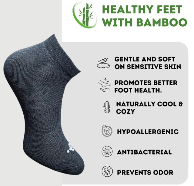 Pack of 3 Unisex Bamboo Blend Solid Low Cut Socks (Multicolor)