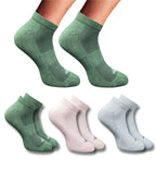 Pack of 3 Unisex Bamboo Blend Solid Low Cut Socks (Multicolor)