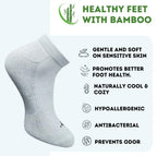 Pack of 3 Unisex Bamboo Blend Solid Low Cut Socks (Light Grey, Dark Grey)