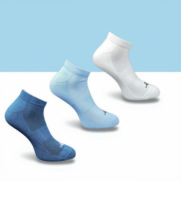 Pack of 3 Unisex Bamboo Blend Solid Low Cut Socks (Multicolor)