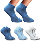 Pack of 3 Unisex Bamboo Blend Solid Low Cut Socks (Multicolor)