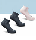Pack of 3 Unisex Bamboo Blend Solid Low Cut Socks (Black, Light Peach)