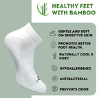 Pack of 3 Unisex Bamboo Blend Solid Low Cut Socks (Multicolor)