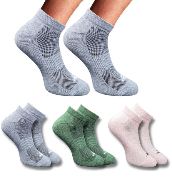 Pack of 3 Unisex Bamboo Blend Solid Low Cut Socks (Multicolor)