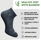 Pack of 3 Unisex Bamboo Blend Solid Low Cut Socks (Black, Olive)