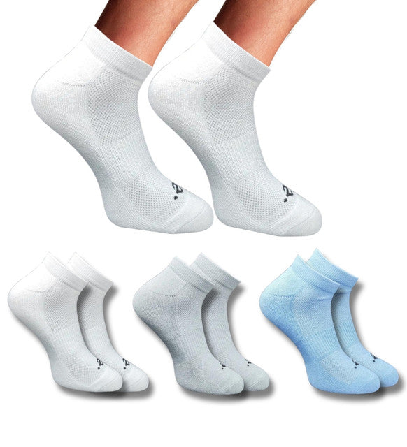 Pack of 3 Unisex Bamboo Blend Solid Low Cut Socks (Multicolor)