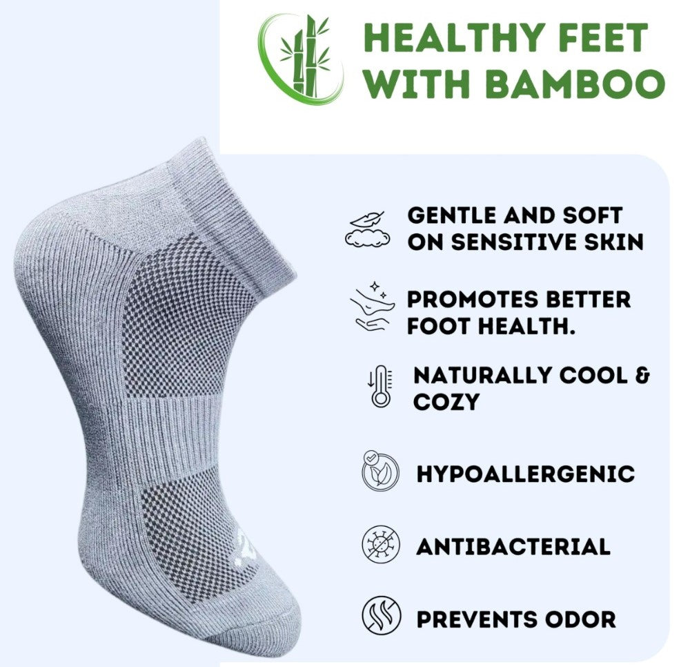 Pack of 3 Unisex Bamboo Blend Solid Low Cut Socks (Multicolor)